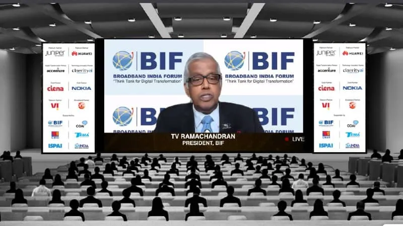 TV Ramachandran, President, BIF, speaking at the 5G Conference